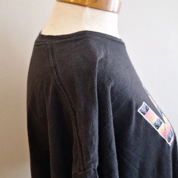 Vans Black Tee with Multicolor Logo - Picture 3 of 4